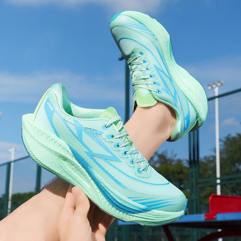 Feiran Summer Thin High Elastic Shock Absorption Running Shoes Couple Wear-Resistant Non-Slip Racing Breathable Mesh Youth Sports Shoes