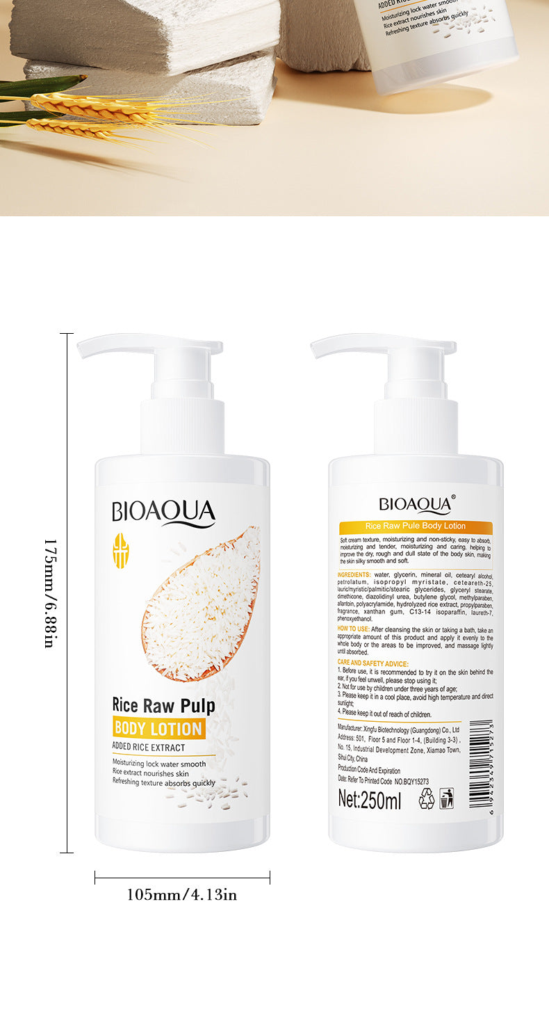 Full English Body Lotion250ml BIOAOUA Rice Moisturizing Hydrating Lotion  Wholesale