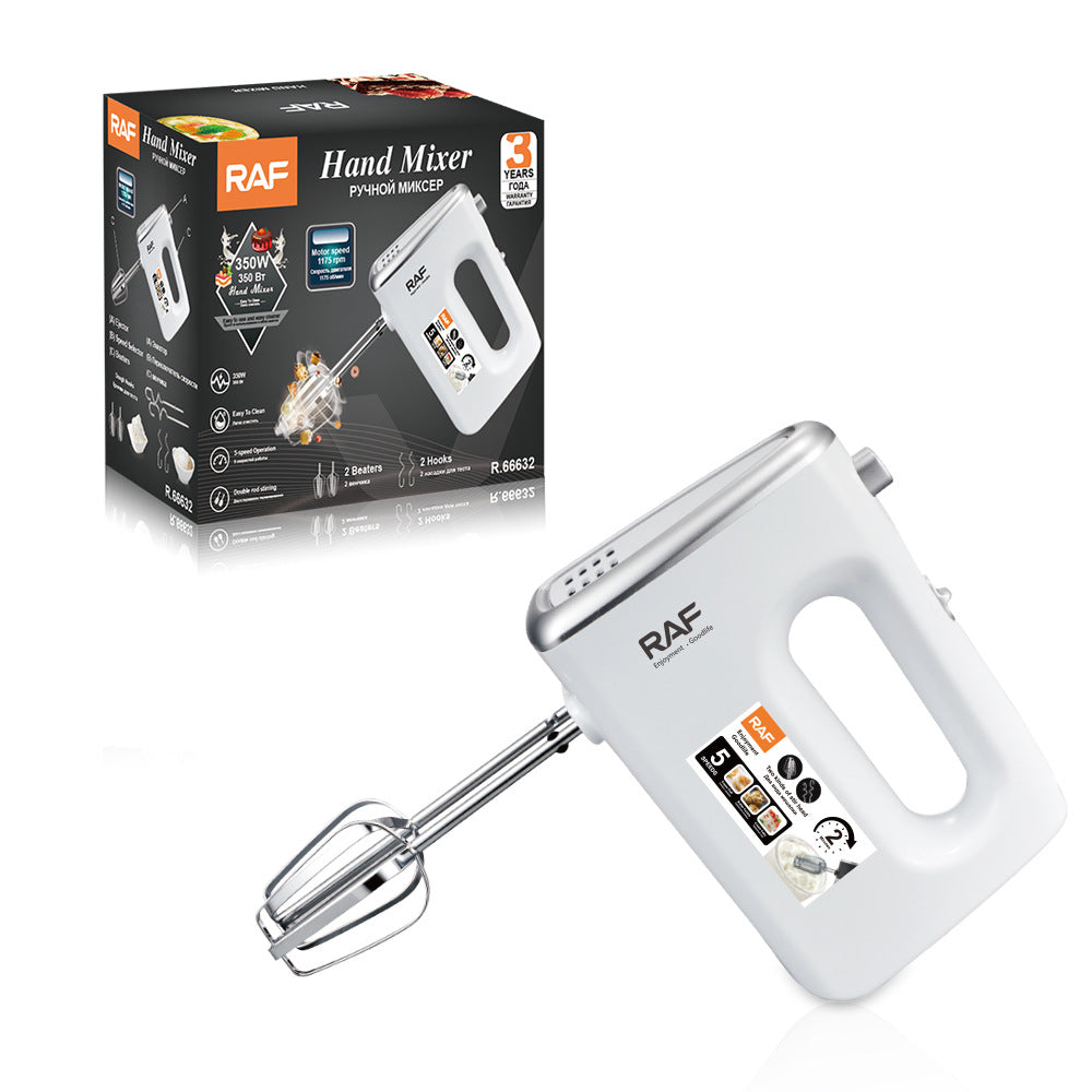 RAF European Standard5Electric Egg Beater Household Handheld High-Power Egg Mixer Dough Kneading Baking Blender R6632