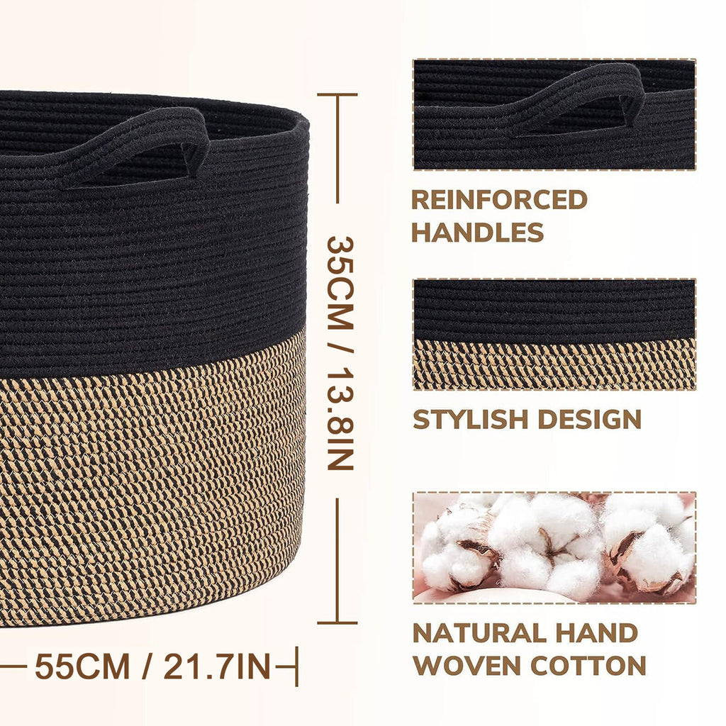 Woven Storage Basket Laundry Basket Dirty Clothes Basket Miscellaneous Children's Toy Organizer Foldable