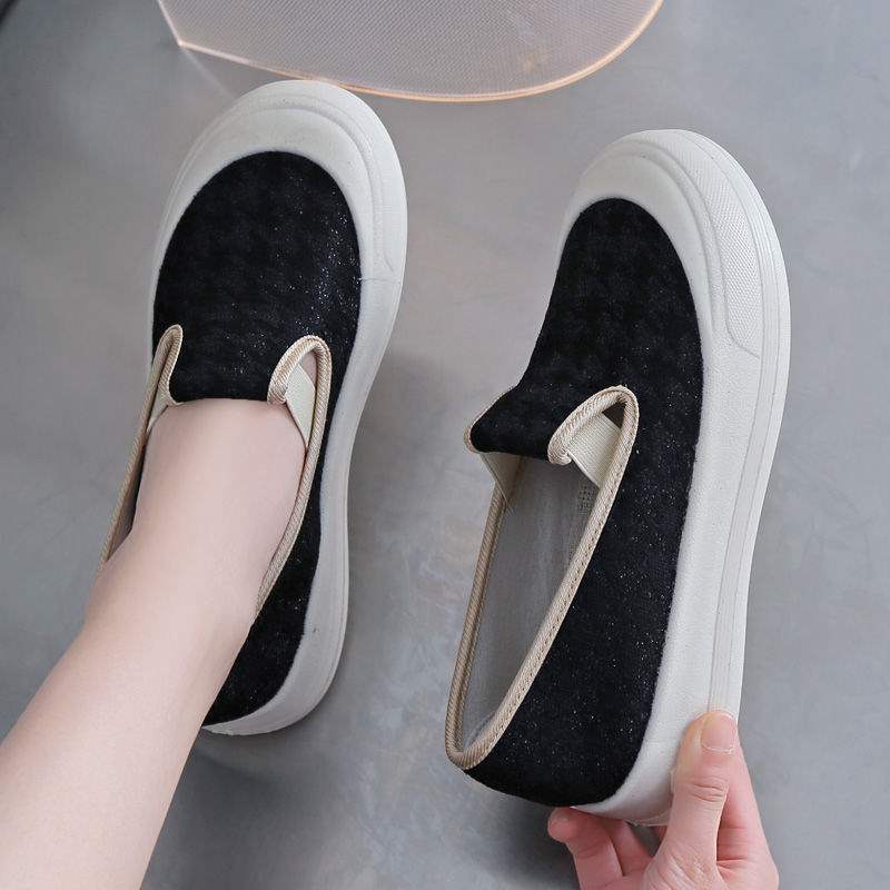 Lightweight Canvas Shoes for Women Casual Shoes2025Spring and summer breathable lace fisherman shoes versatile ultra-soft slip-on