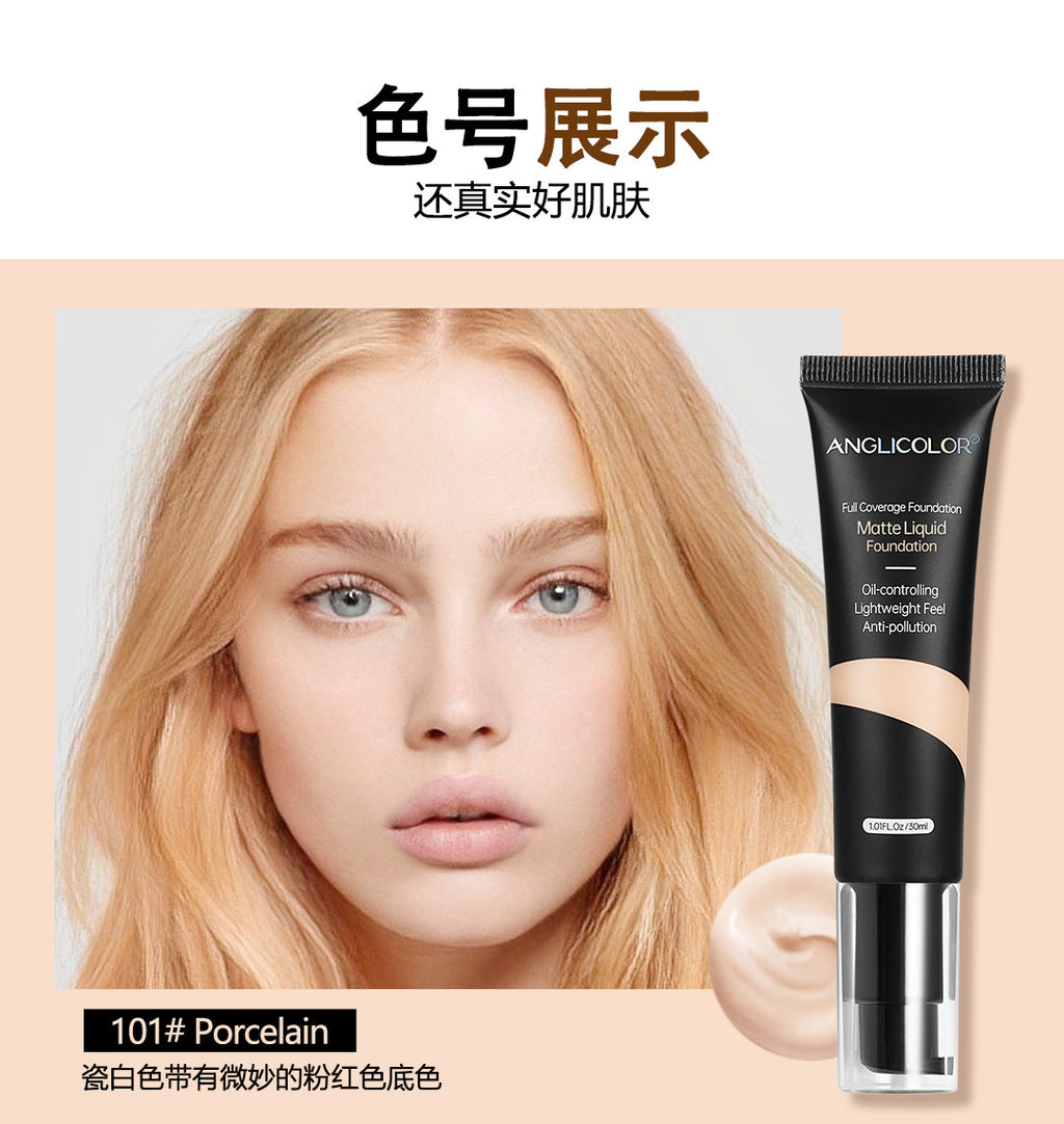 Anglicolor Hot-selling Foundation Liquid Concealer Long-lasting Non-cakey Oil Control Hydrating Foundation Cream