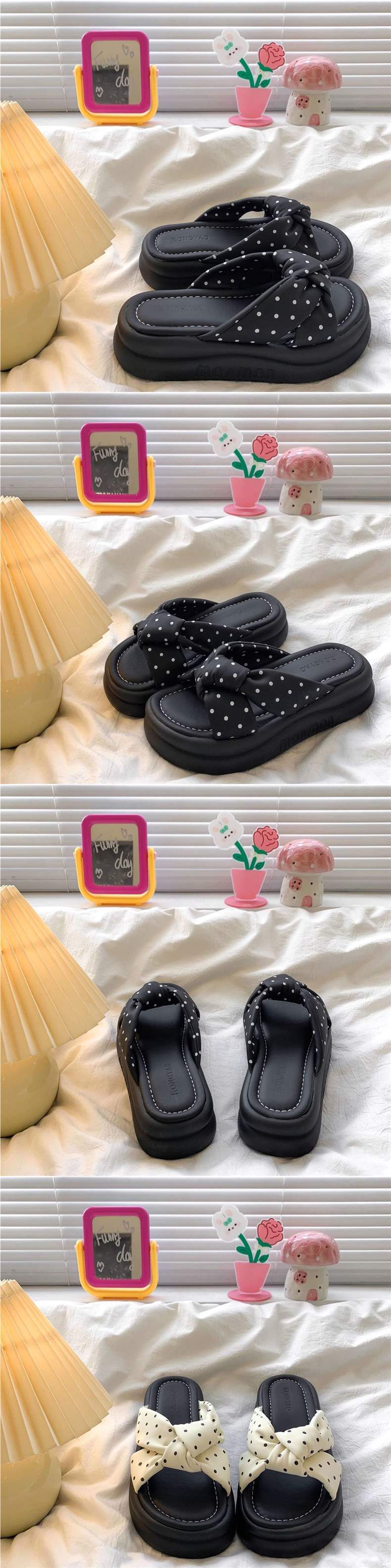 Women's Summer Thick-Soled Slippers for Outdoor Wear2025New Style Fairy Style Fashion One-Strap Sandals to Match Dresses