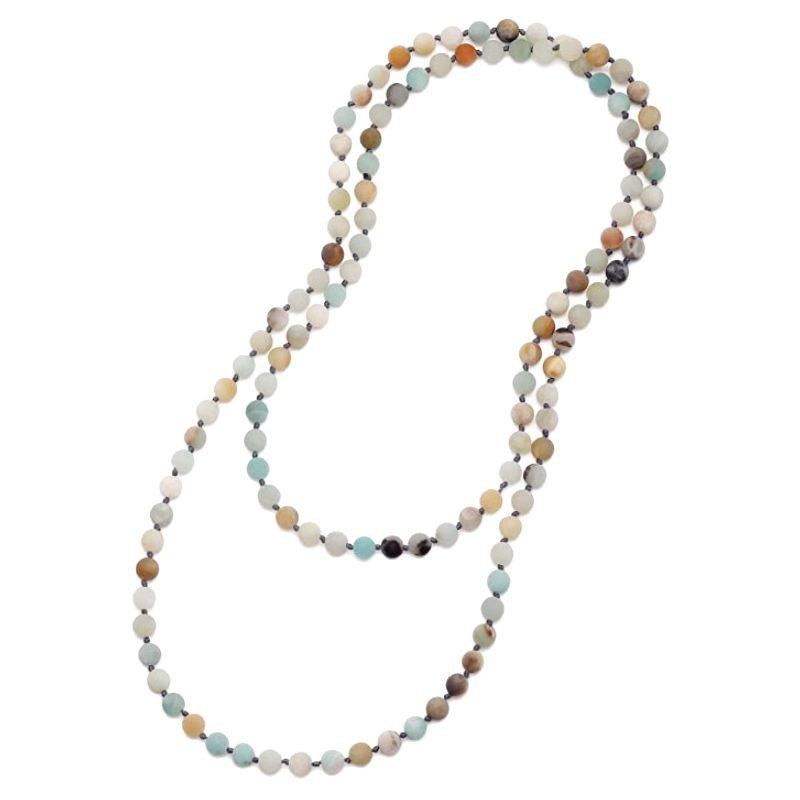 Mahogany Grain Long Bracelet for Men8mm Natural Stone108Beaded Knotted Lotus Pendant Long Bracelet