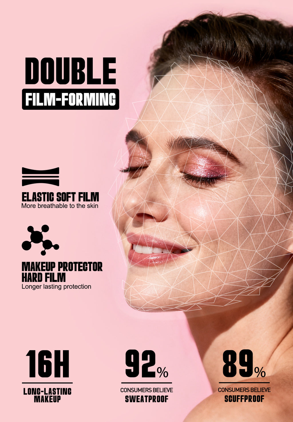 New Setting Spray Oil Control Waterproof Sweatproof Micron Spray Quick Film Formation Non-Cakey Quick Setting