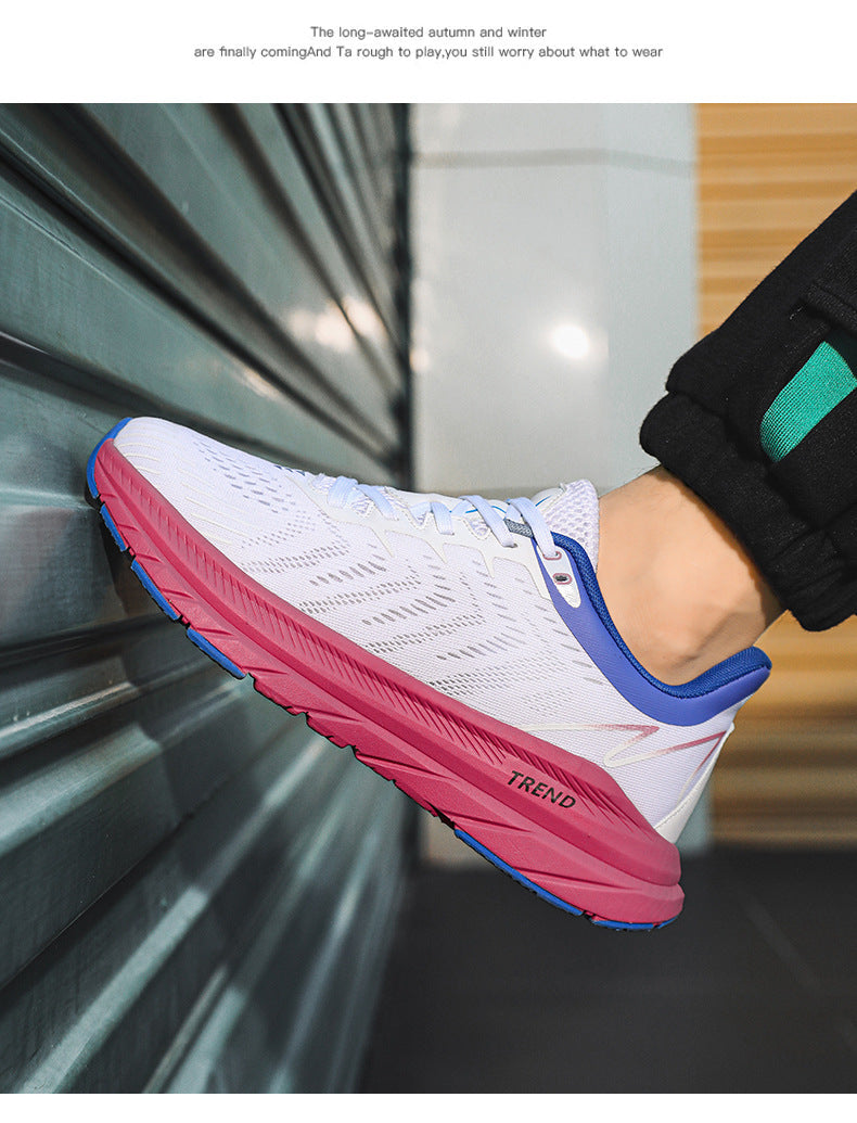 Men's running shoes2025New Breathable Mesh Student Casual Running Youth Shock Absorbing Anti-Slip Sports Shoes