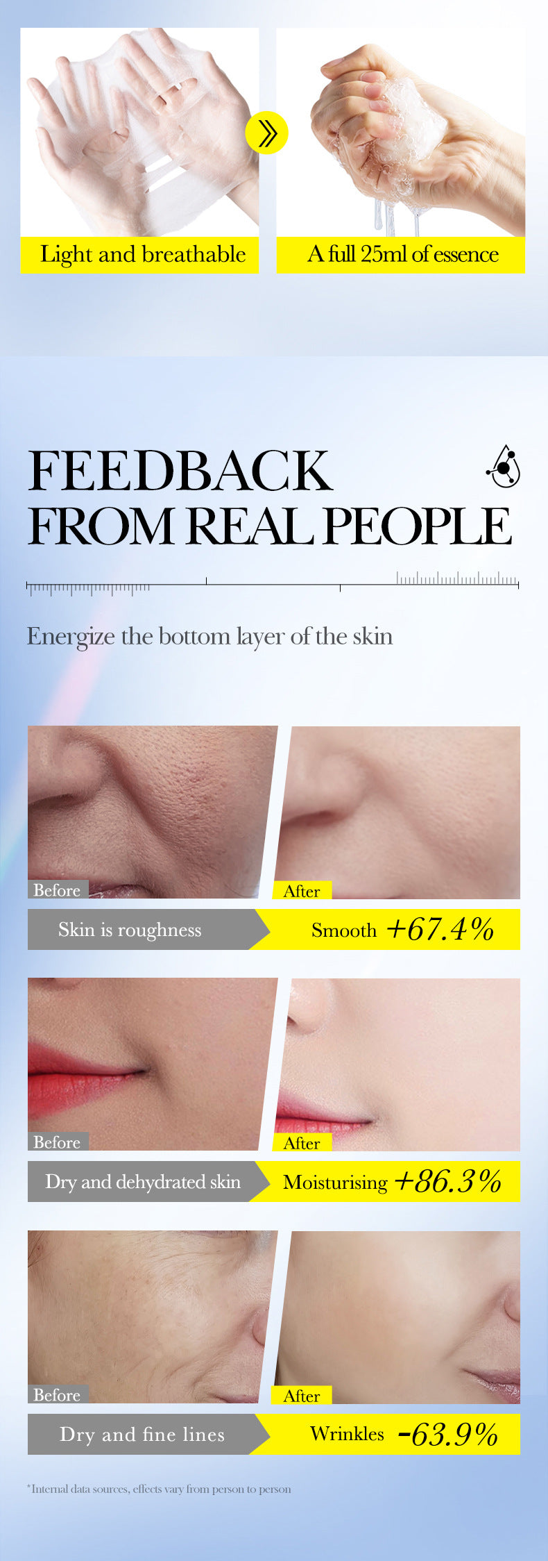 Full English8Heavy Hyaluronic Acid Skin Rejuvenation Mask SADOER Moisturizing and Hydrating Face Mask Wholesale for  Trade