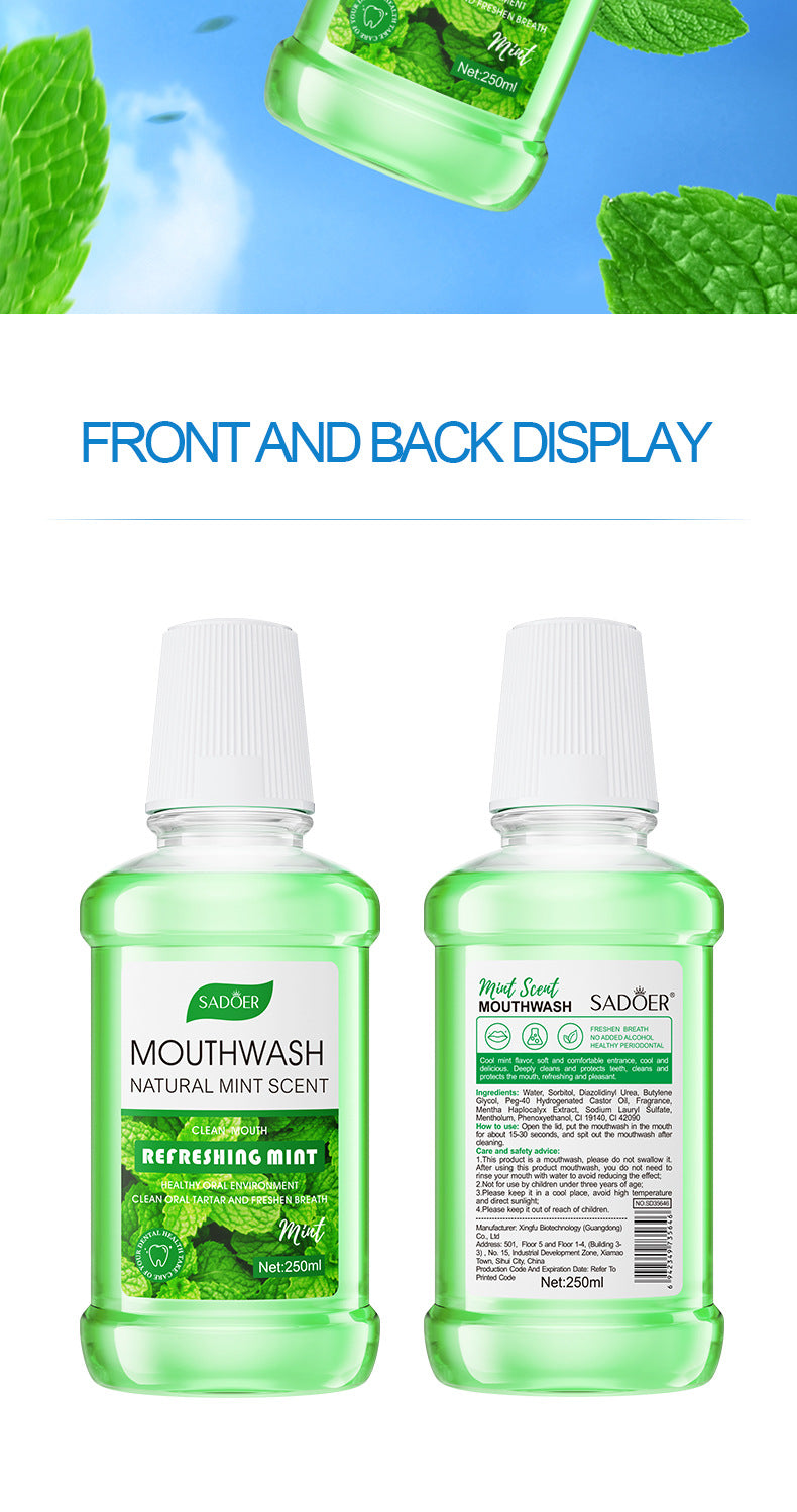 All English Mouthwash250ml  SADOER Peach Mint Lemon Oral Care  Foreign Trade Wholesale