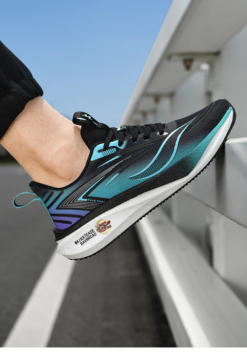 Summer Casual Men's Shoes Mesh Breathable Popcorn High Elastic Sports Shoes Men and Women Couple Shoes Sports Student Running Shoes