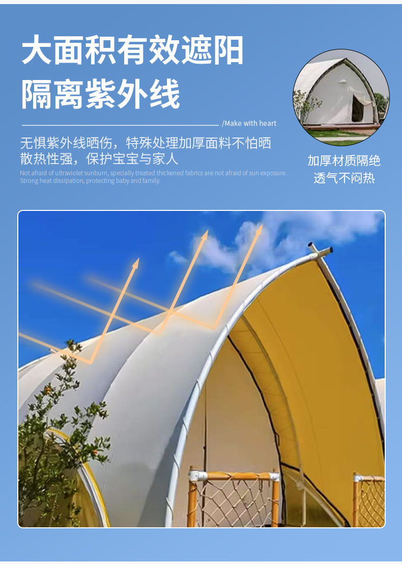Outdoor Camping Sailboat Tent Resort Luxury Camping Tent Large Homestay Light Luxury Hotel Boat-shaped Tent
