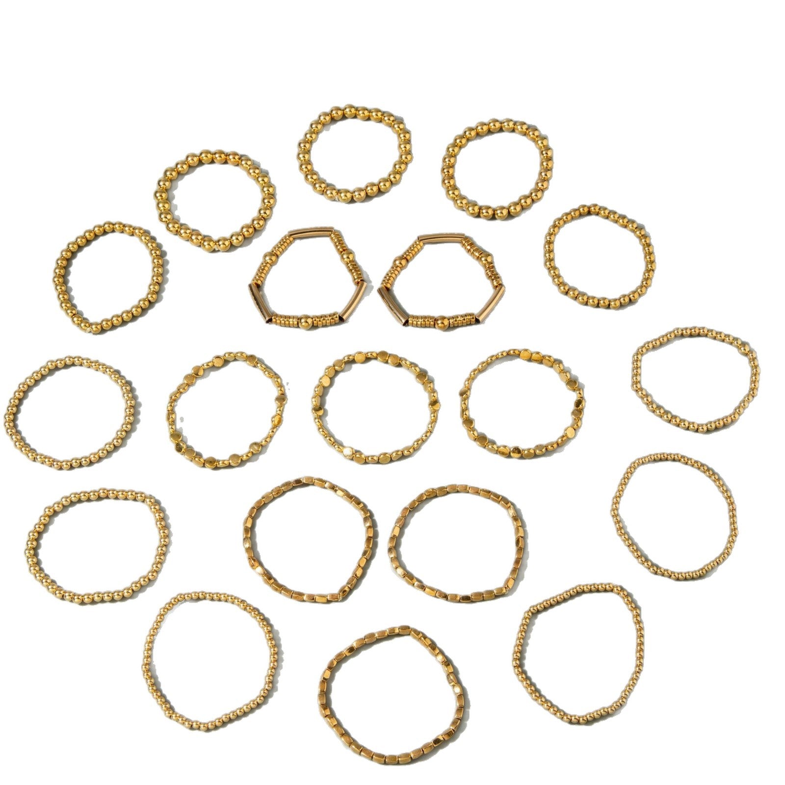 European and American Fashion Accessories Simple and Stylish CCB Beaded Bracelet Bohemian Multi-layer Stacked Bracelets Wholesale