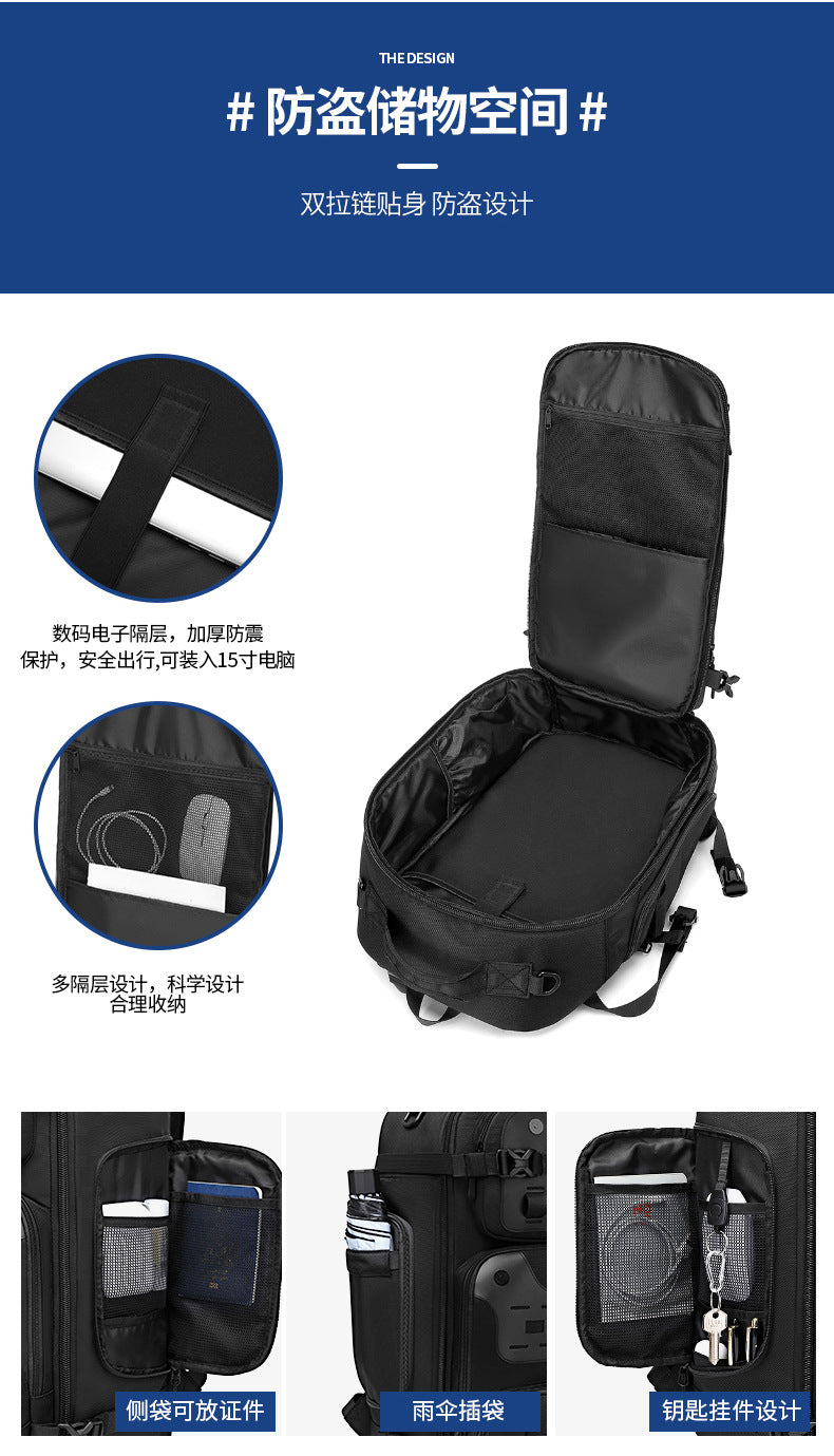 OZUKO Outdoor Tactical Backpack Large Capacity Waterproof Travel Bag Wear-Resistant MOLLE Hiking Backpack