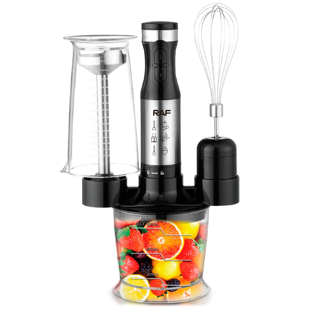 RAF European Standard Multi-Functional 4-in-1 Cooking Stick Baby Food Electric Stirring Stick Cooking Machine Juicing and Cutting Vegetables