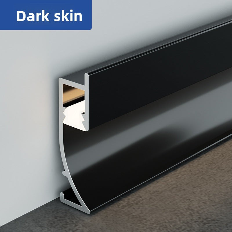 Aluminum alloy luminous baseboard, embedded luminous baseboard LED Aluminum alloy skirting board with light strip