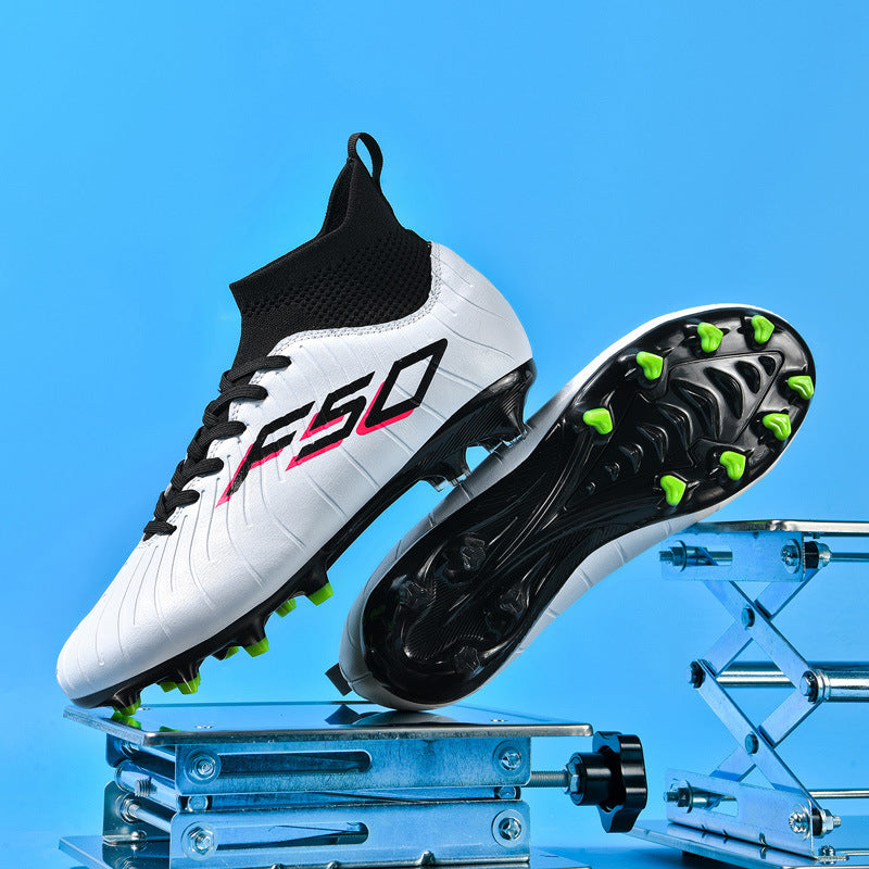 Manufacturer's New Football Shoes with Broken Nails for Men TF Long Spike Football Training Shoes Rubber Short Spike Large Size Student Football Shoes