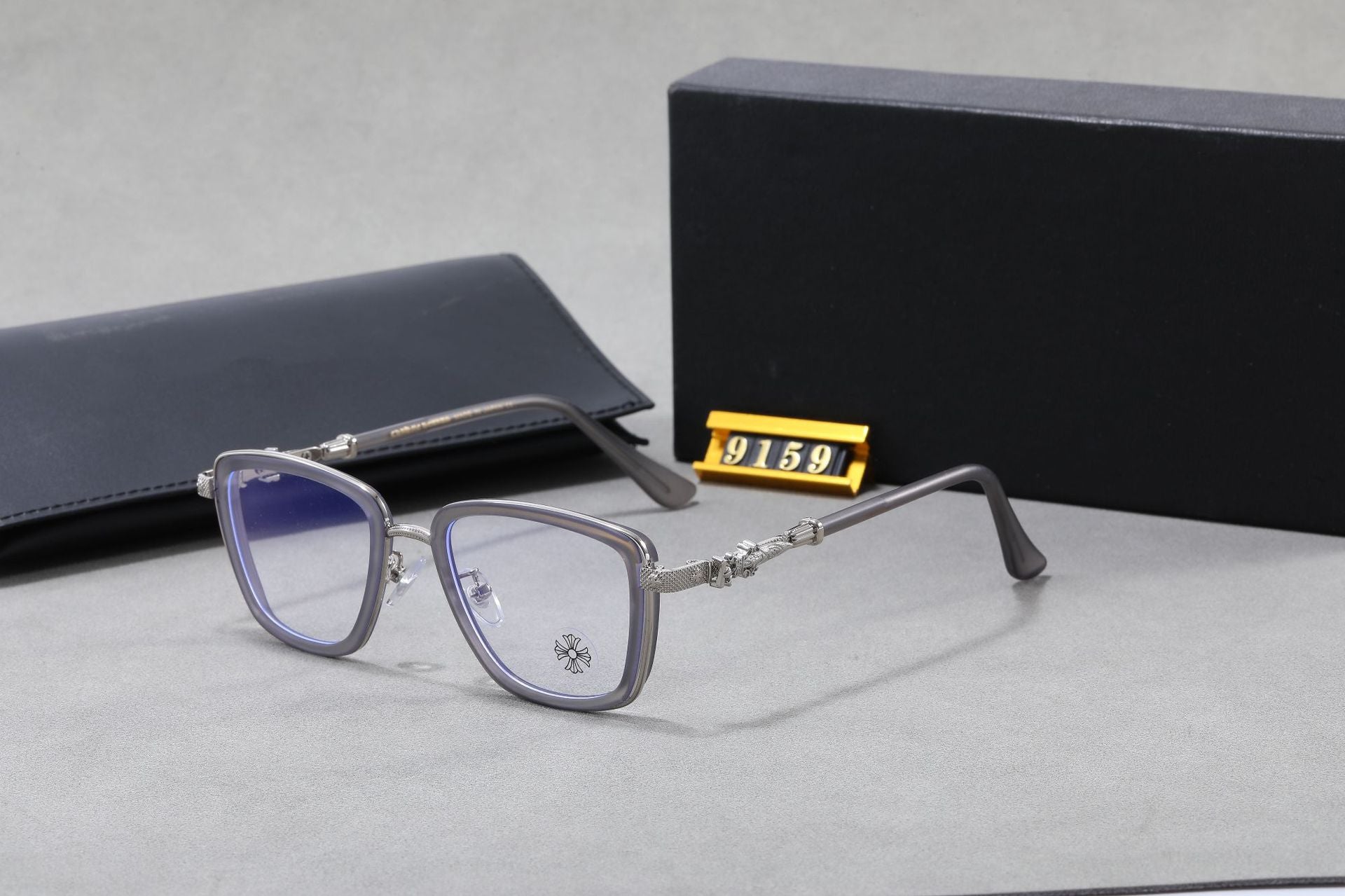 2024New Style Non-Prescription Glasses Fashionable Versatile Enhance Temperament Simple Yet High-End European and American Style9159