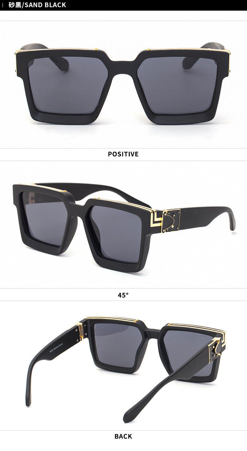 86229Large Frame Sunglasses for Women, European and American Internet Celebrity Style, 0k Fashionable Rich Men's Sunglasses sunglasses