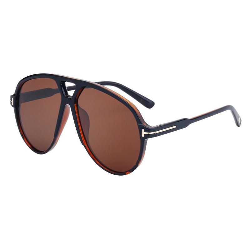 European and American Fashion Large Frame Sunglasses Sun Protection Sunglasses Men's Trendy Toad Glasses High-end Glasses sunglasses