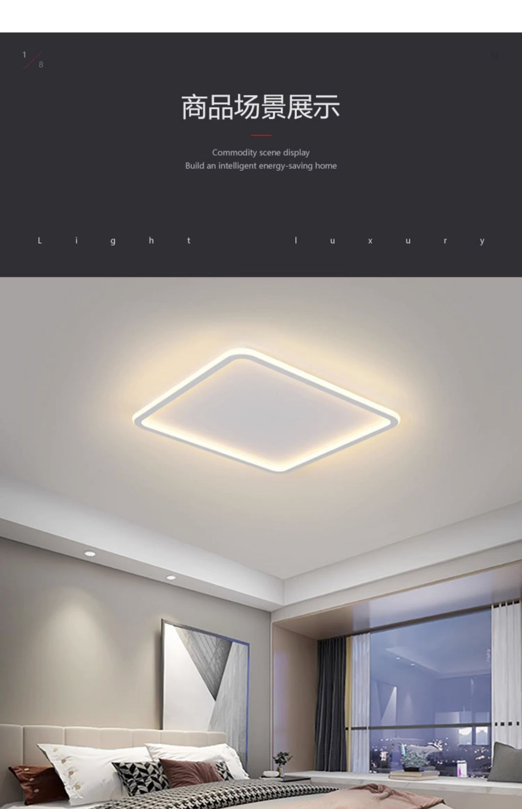 Full Spectrum  Ceiling Light Cream Style Modern Minimalist Living Room Light Master Bedroom Nordic Whole House Combination Zhongshan Lighting