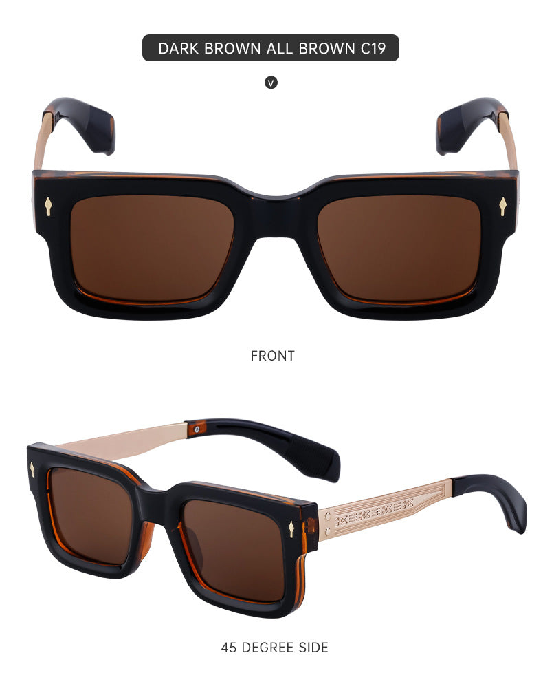 Retro Small Square Frame Men's Sunglasses Personality Street Style Sunglasses High-end Driving Glasses sunglasses