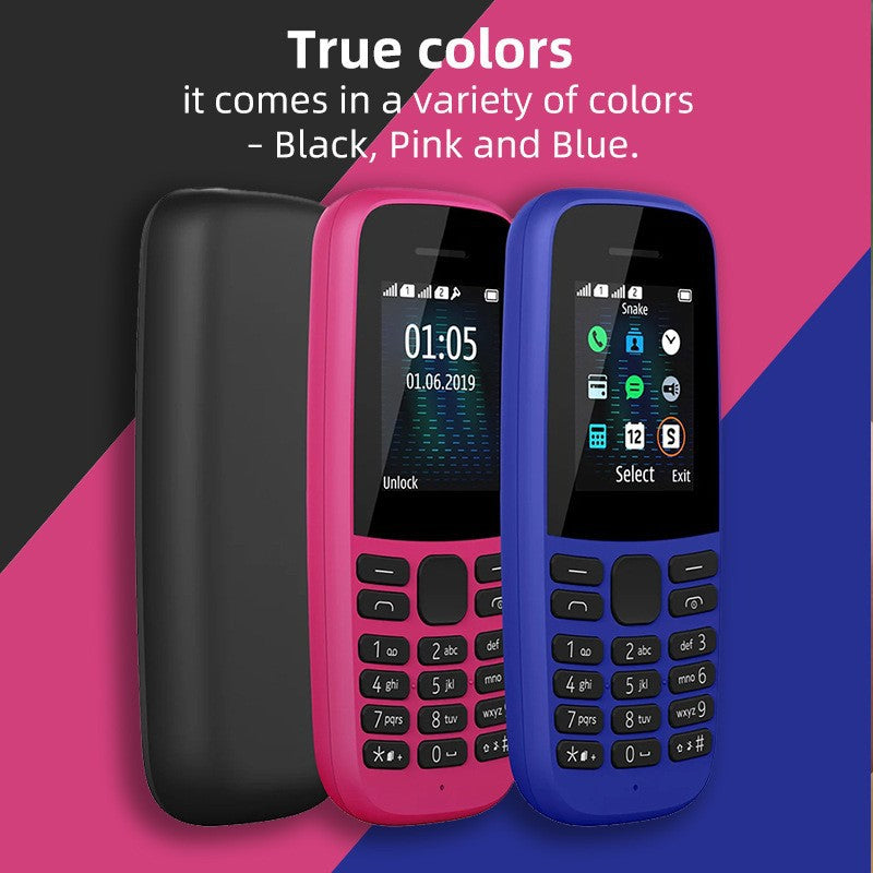 Popular105Dual SIM Senior Phone2G GSM Straight button phone non-smartphone factory wholesale