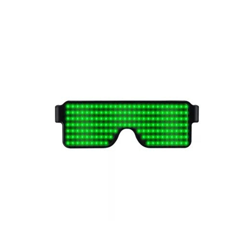 LED Glowing Glasses Colorful Same Style Bar Party Dynamic Charging Changing Patterns Light Up LED Glossy Sunglasses