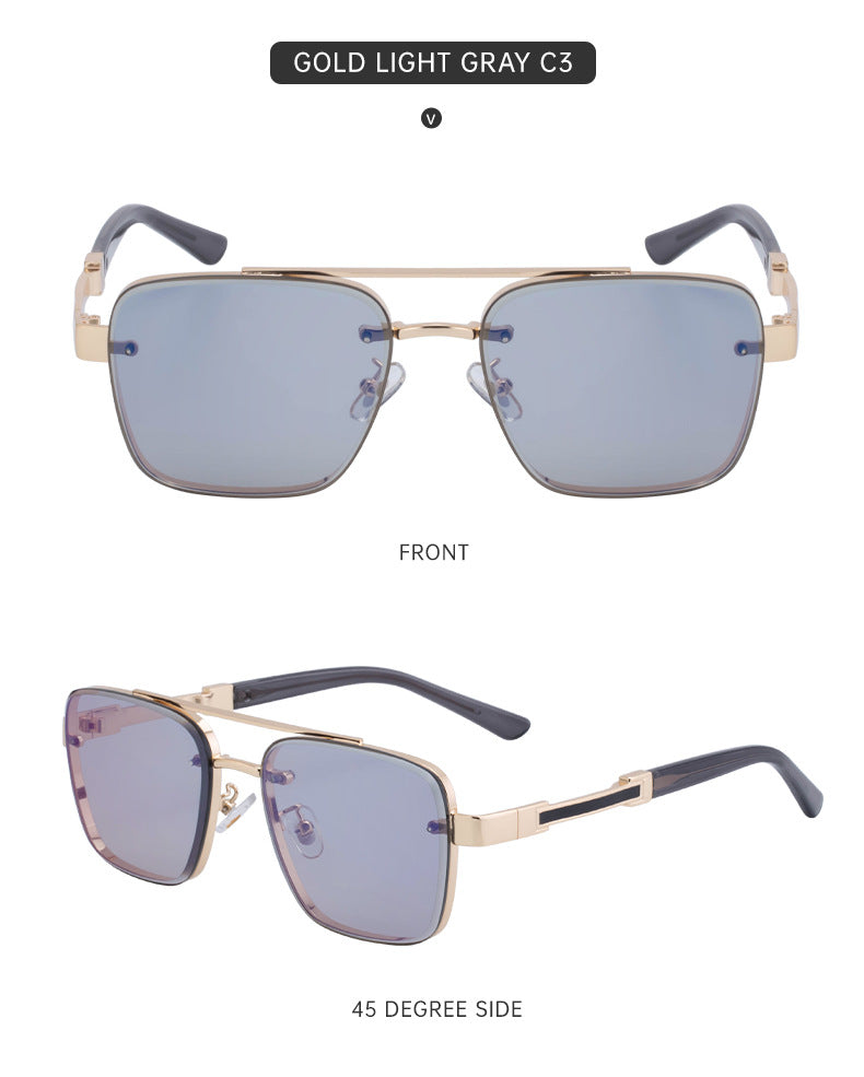 2025Retro Glasses Men Driving Sunglasses Square Frame High-end Men's Sunscreen Sunglasses Premium sunglasses