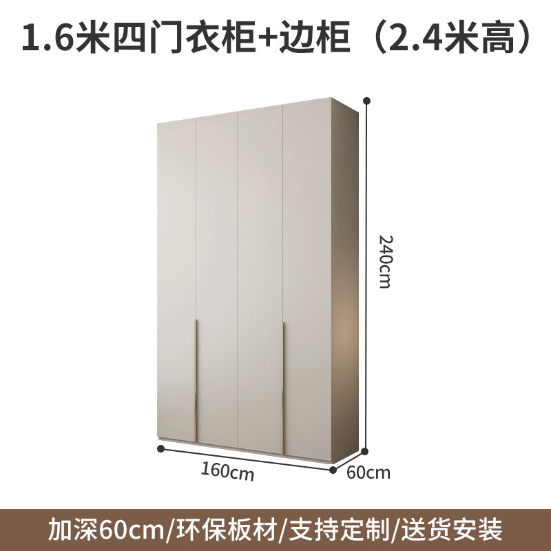 Wardrobe Solid Wood Hanging Area Multi-Bedroom Home Eco-Board Children's Room Corner Computer Desk Desk Cabinet Integrated Wardrobe