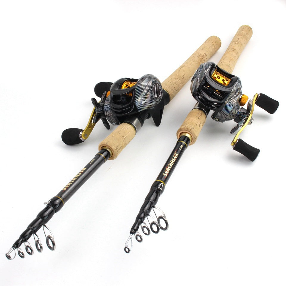 A Fishing Gear Gun Handle Retractable Lure Water Drop Reel Combo Ultra-light Ultra-short Fishing Rod Wooden Handle Rod