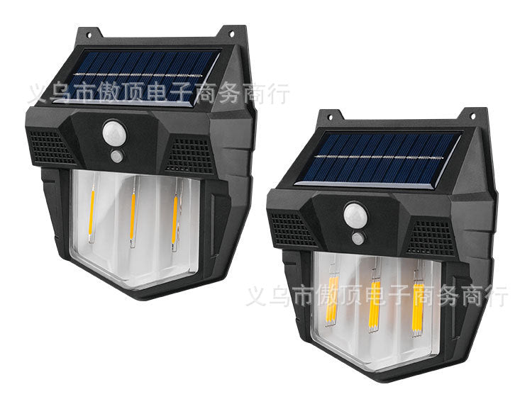 New Solar Light Outdoor Garden Light Human Body Sensing Tungsten Wall Light Garden Villa Street Light Waterproof
