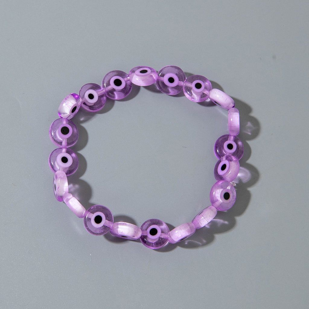 European and American Ornament Bohemian Devil's Eye Beaded Bracelet  Fashionable and Unique Eye Elastic Bracelet Wholesale