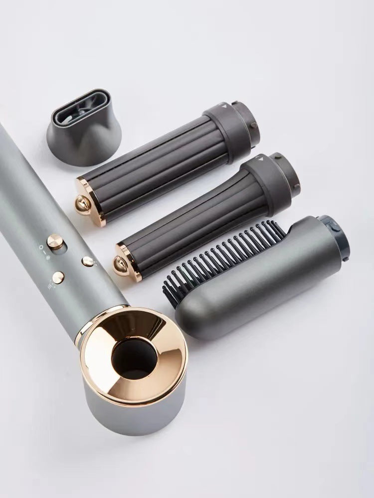 Фен多功能5合1热风梳卷发棒造型高功率高速护发负离子吹风机