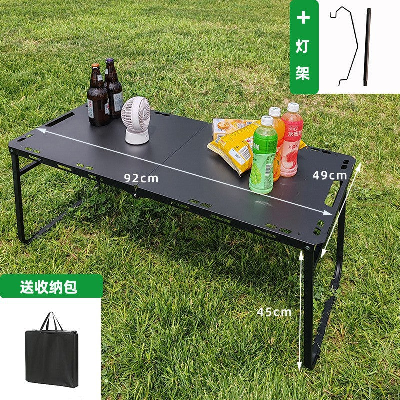Outdoor folding table camping picnic table igt Hydraulic Tactical Table Portable Semi-Automatic Table Camping Integrated