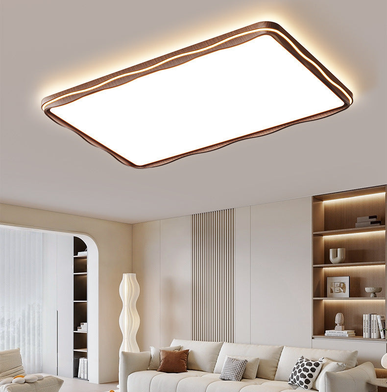 Living Room Main Light New Chinese Style Mid-century Elegant Zhongshan Lighting Whole House2025New Walnut Ceiling Light