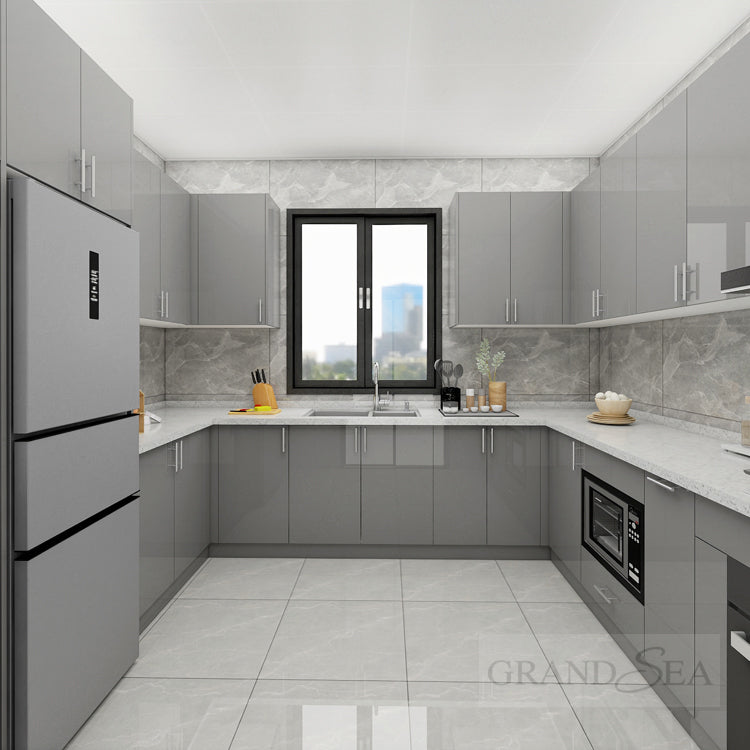 Ready to Assemble Modern Kitchen Cabinets Furniture Aluminium Cabinet Kitchen 4g