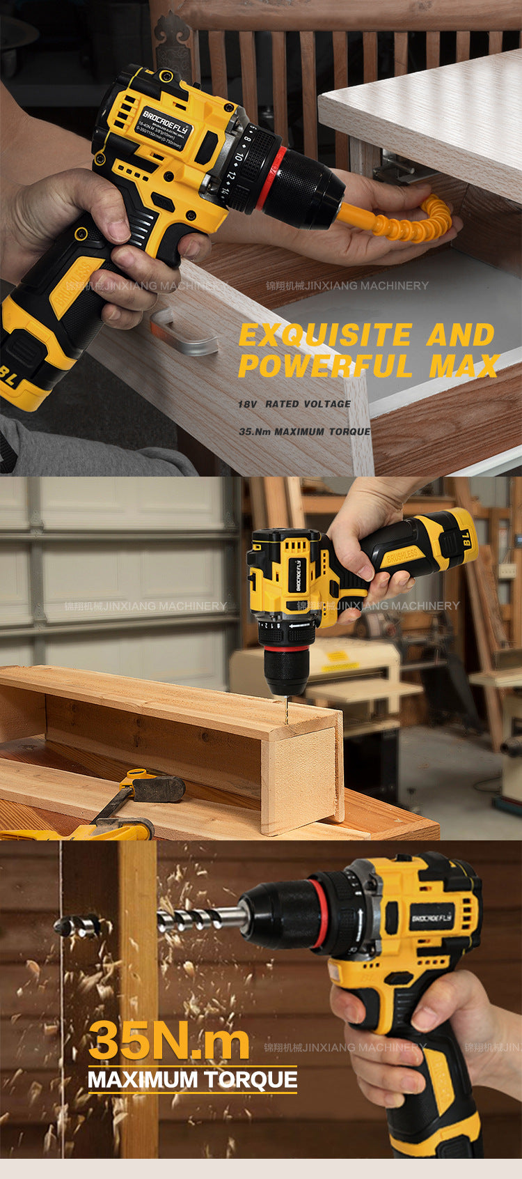 Electric hand drill10MM Brushless16.8V Metal Chuck Domestic Sales Explosion Factory Direct Sales Large Volume Great Price