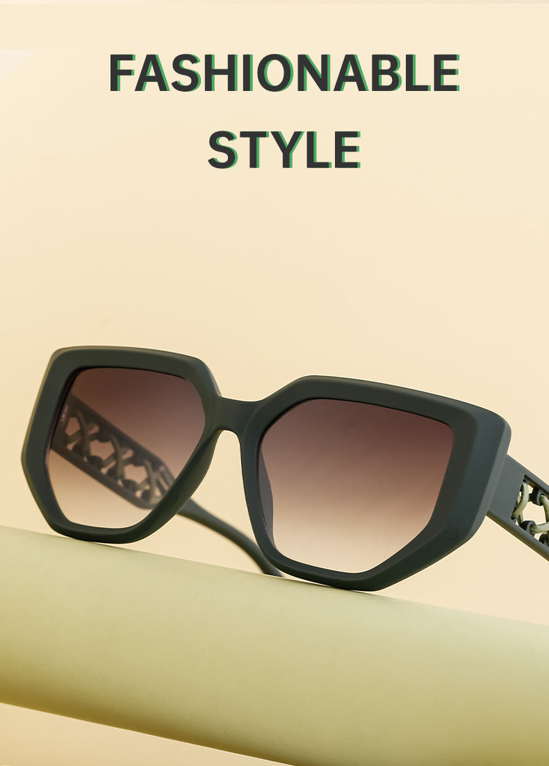 European and American Cat Eye Sunglasses for Women, High-End Hollow Frame Small Frame Sunglasses, Natural Look Glasses sunglasses