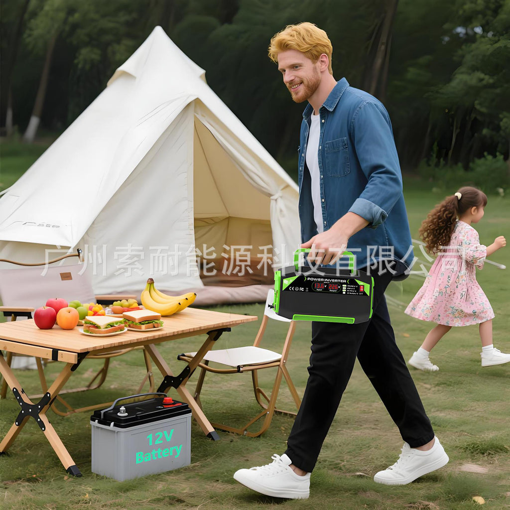 600W/1000W Vehicle Inverter12V Turn110V/220V Universal Socket with Digital Display/USB/Type-C