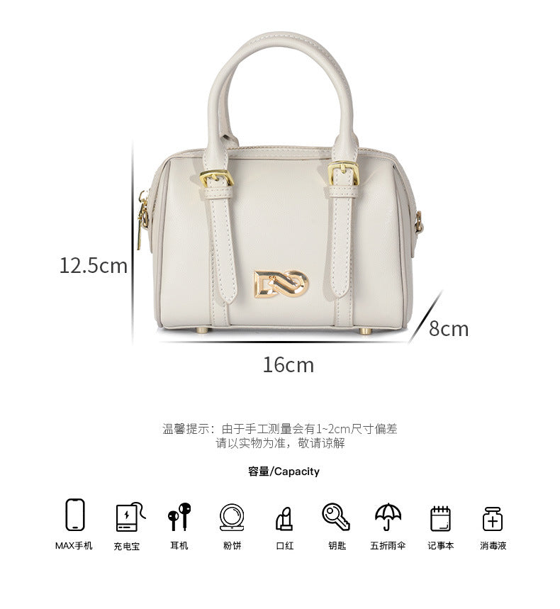 New Trendy Fashion Pillow Bag Women's Mini Boston Shoulder Crossbody Handbag Large Round Bucket Bag