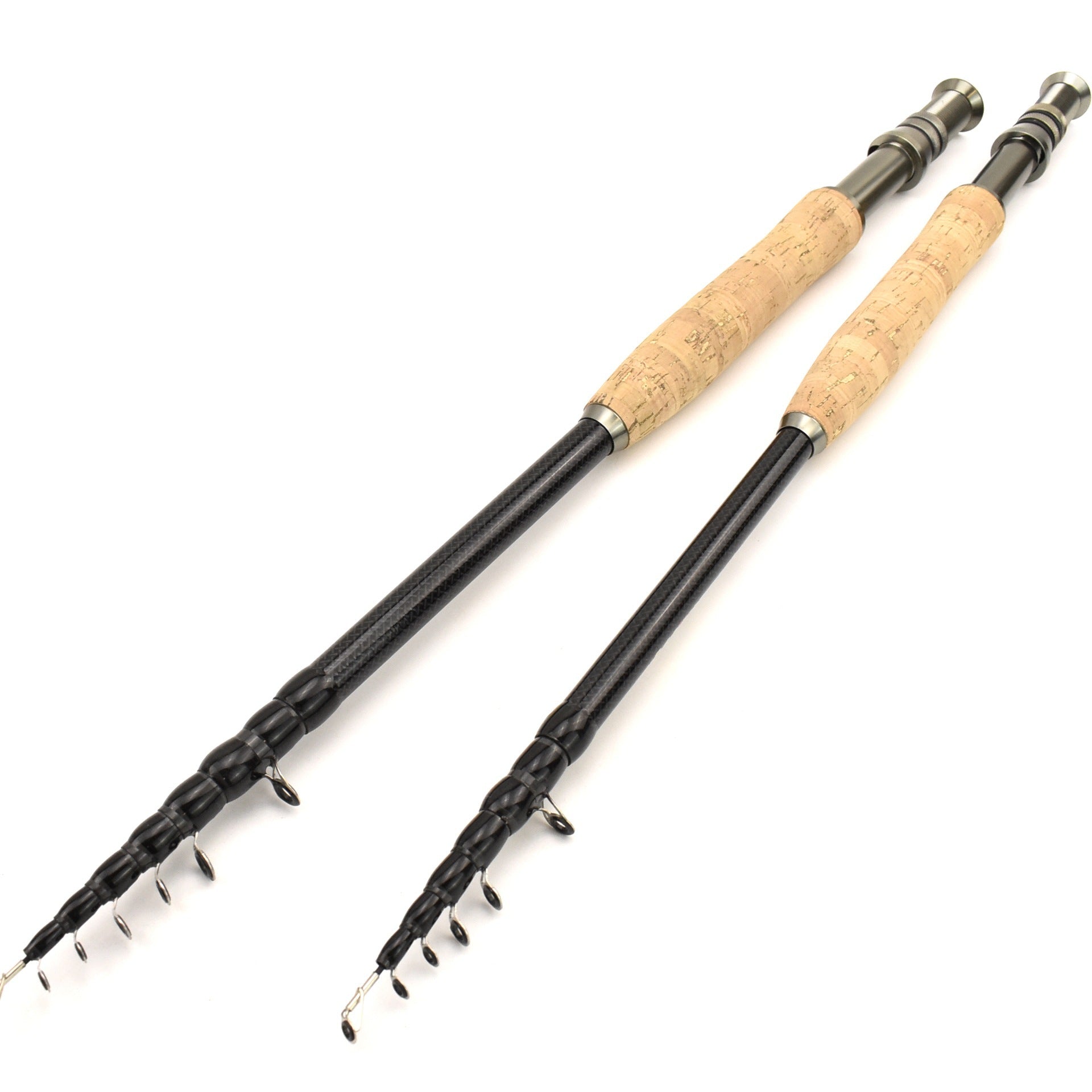 European and American Popular Portable Retractable Fly Rod Carbon Fiber Wooden Handle Fly Fishing Rod Lure Bass Pike Rod