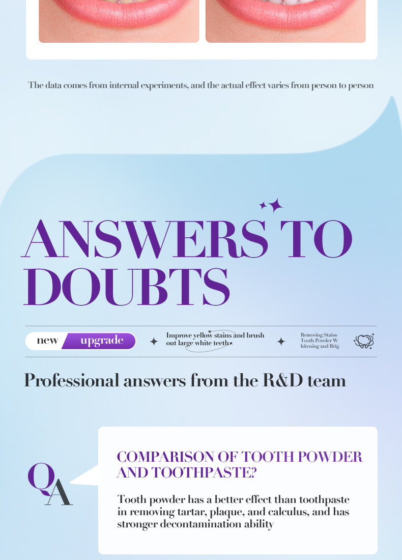 Full English V34Toothpowder50g SADOER Whitening Deep Cleaning Whitening Teeth Cleaning Powder  Foreign Trade Wholesale