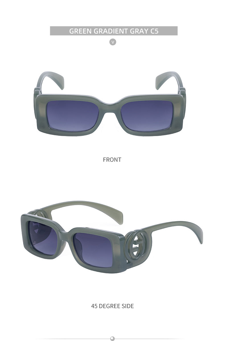 New Fashion Square Frame Sunglasses for Women, Unique Small Frame Sunglasses for Men, Wholesale Glasses sunglasses