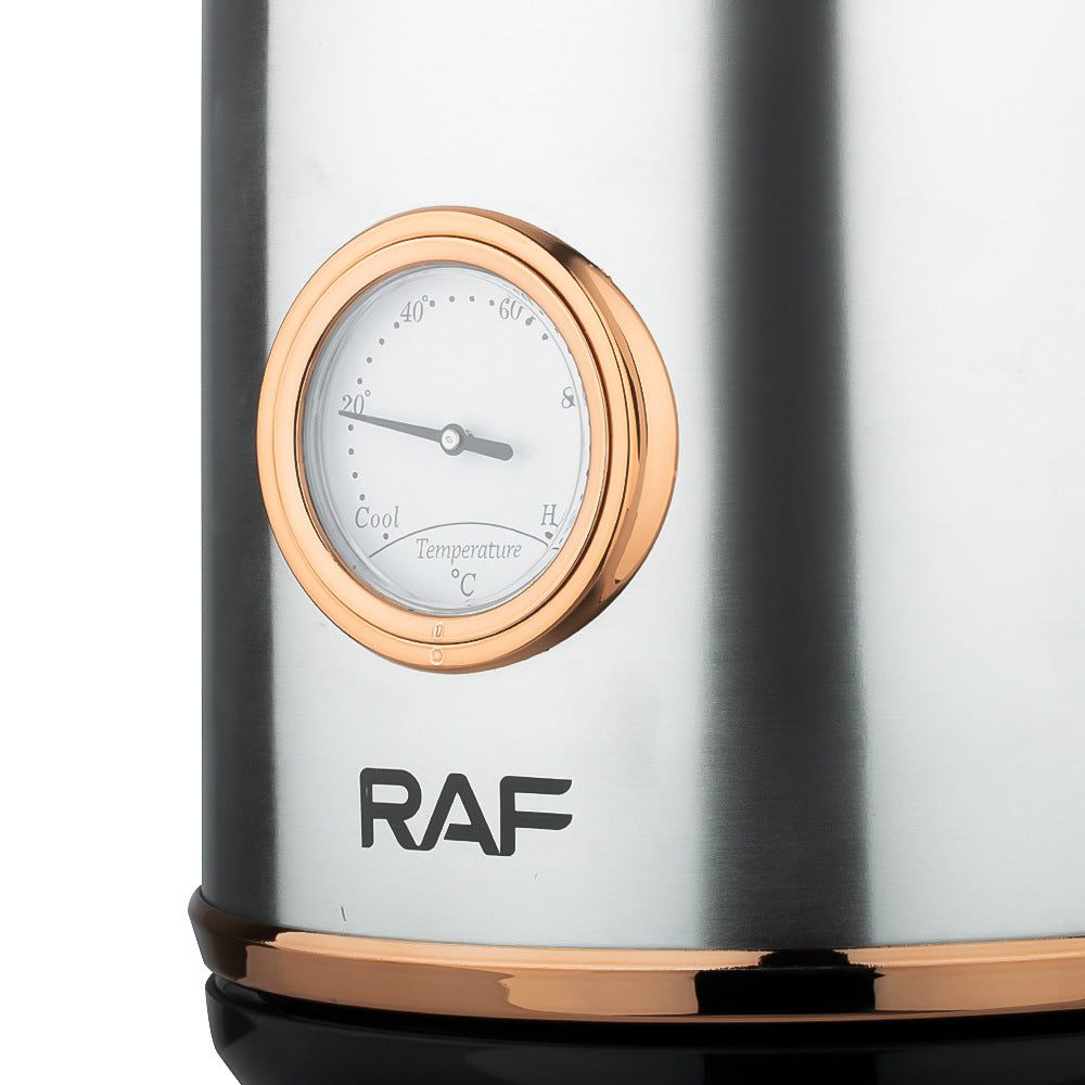 RAF European Standard Electric Kettle Stainless Steel Temperature Display Anti-scald Anti-dry Boil Water Kettle2L Automatic Power off