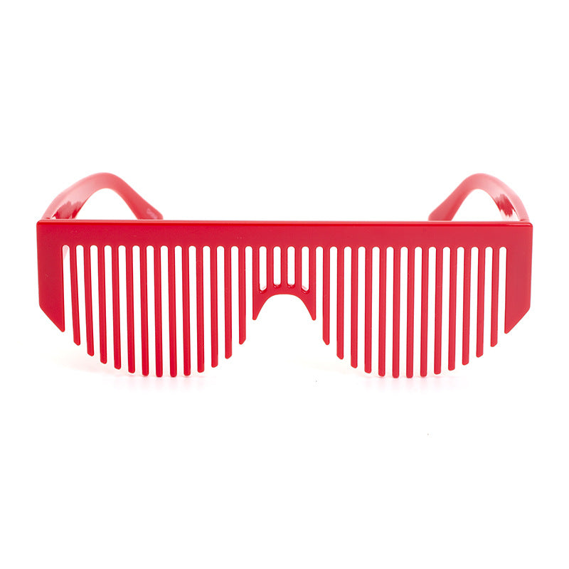 Christmas Costume Creative Comb Sunglasses for Women Multifunctional Gradient Party Blinds Sunglasses Trendy Internet Celebrity