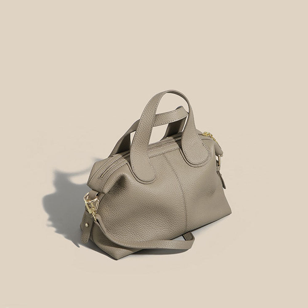 Guangzhou Bag High-End Genuine Leather Women's Bag Large Capacity Dumpling Bag Soft Top Layer Cowhide Handbag Single Shoulder Crossbody Bag