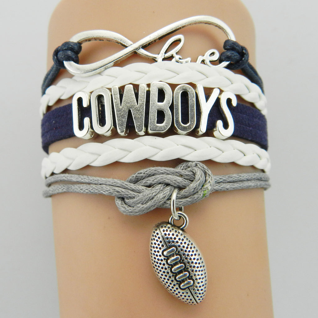 COWBOYS Cowboys Braided Bracelet Men's Football Sports Helmet Bracelet Letter Braided Football Bracelet