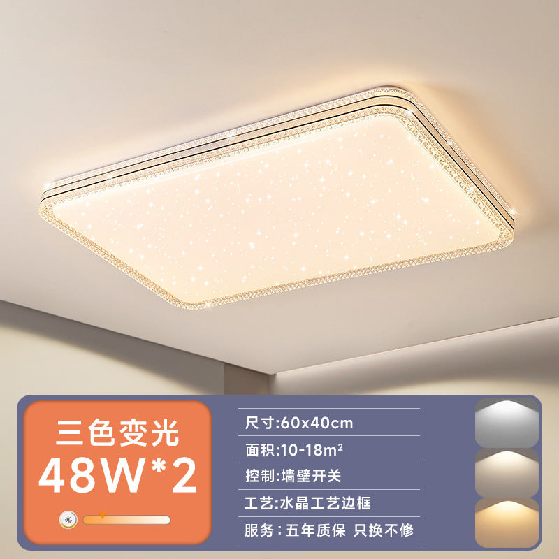 led Ceiling Lamp Master Bedroom Lamp Simple Modern Living Room Lamp Round Room Study Romantic Starry Sky Light Fixture