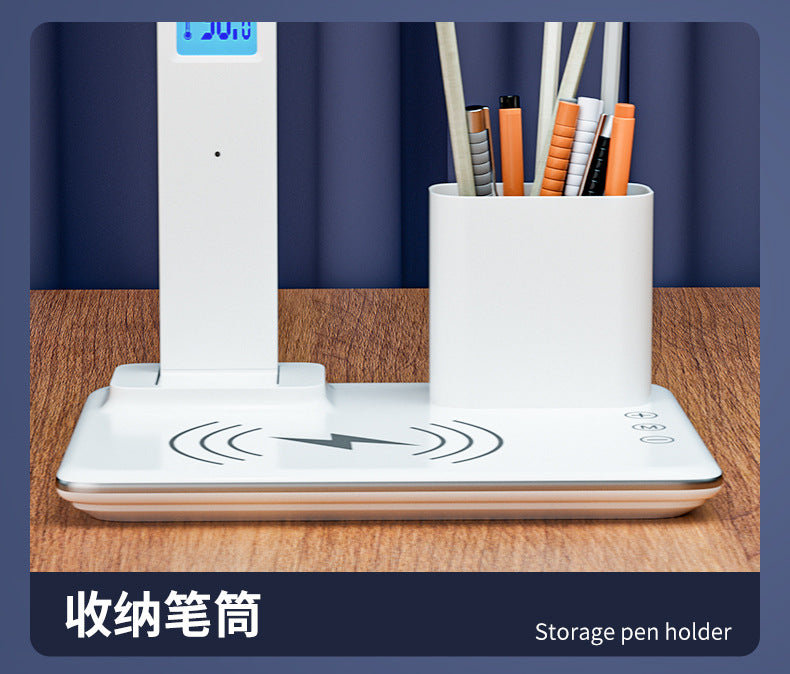 Customized Folding Perpetual Calendar Desk Lamp Student Dormitory Study Special Lamp Wireless Charging Bedroom Bedside Reading Lamp