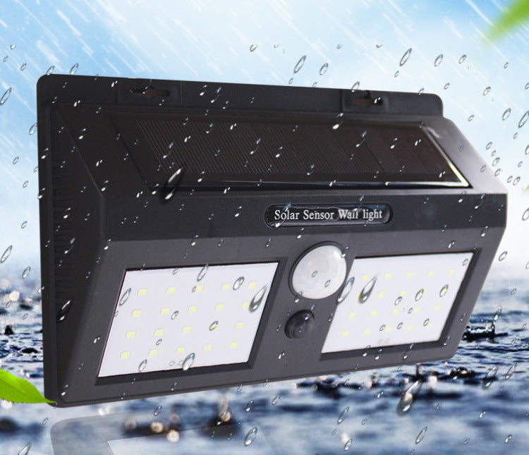 Solar Light Outdoor Waterproof Wall Light40LED Street Light Twin Garden Landscape Lamp Human Body Sensor Street Light