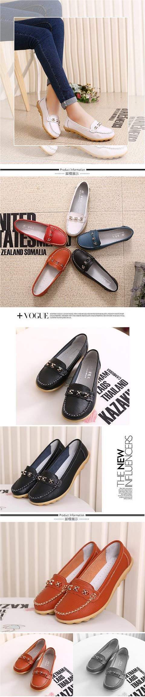 Leap Month Shoes Women's Shoes Soft Sole Casual Women's Leather Shoes Middle-aged and Elderly Mom Shoes Loafers Women's Slip-on Flats